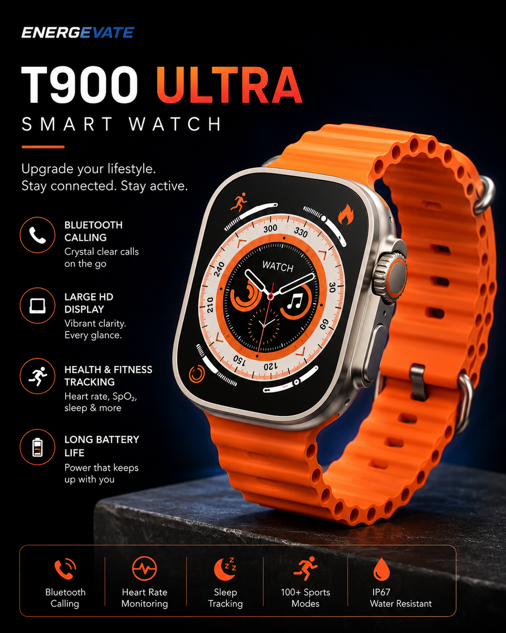 ENERGEVATE T900 Ultra Smartwatch