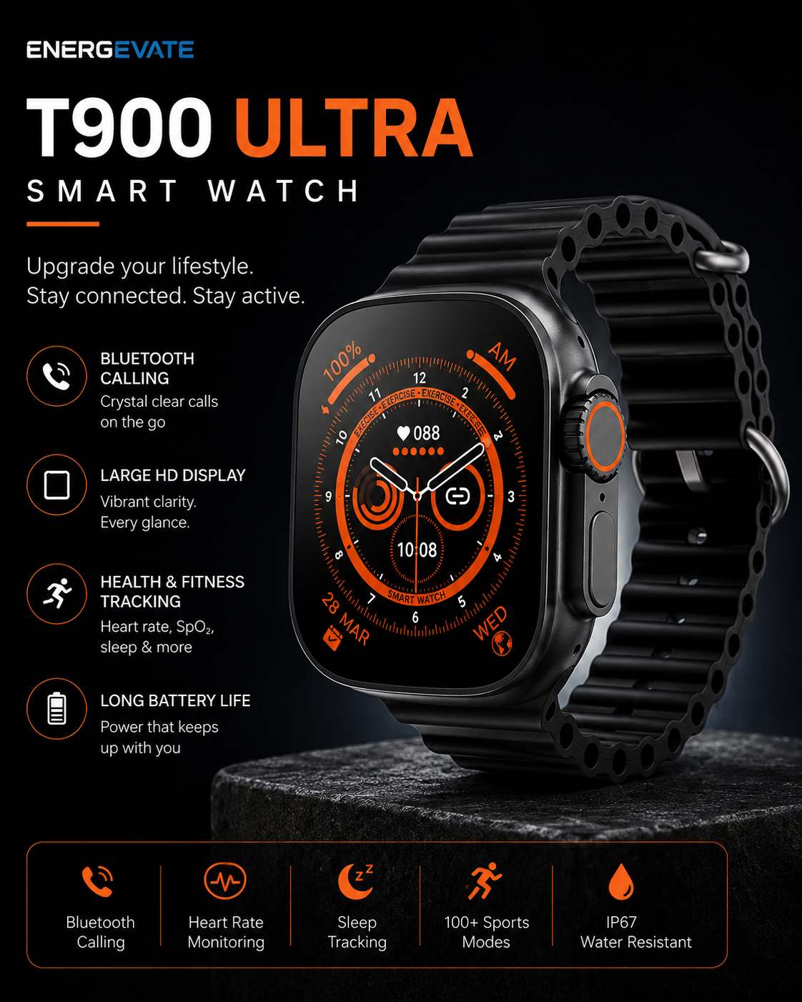 ENERGEVATE T900 Ultra Smartwatch