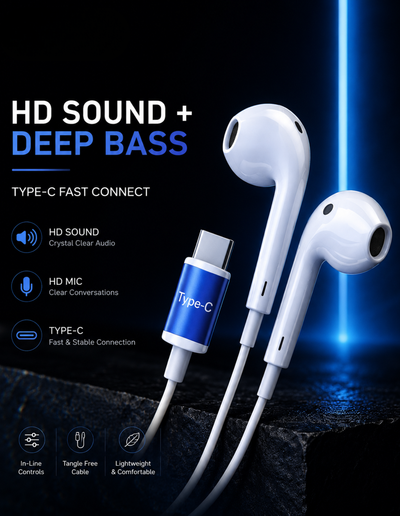 ENERGEVATE Type-C Wired Earphones