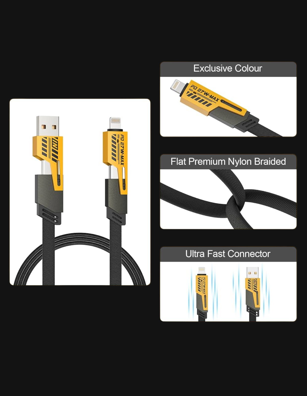 ENERGEVATE 65W 4-in-1 Cable